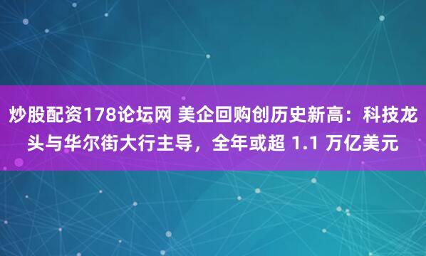 炒股配资178论坛网 美企回购创历史新高：科技龙头与华尔街大行主导，全年或超 1.1 万亿美元